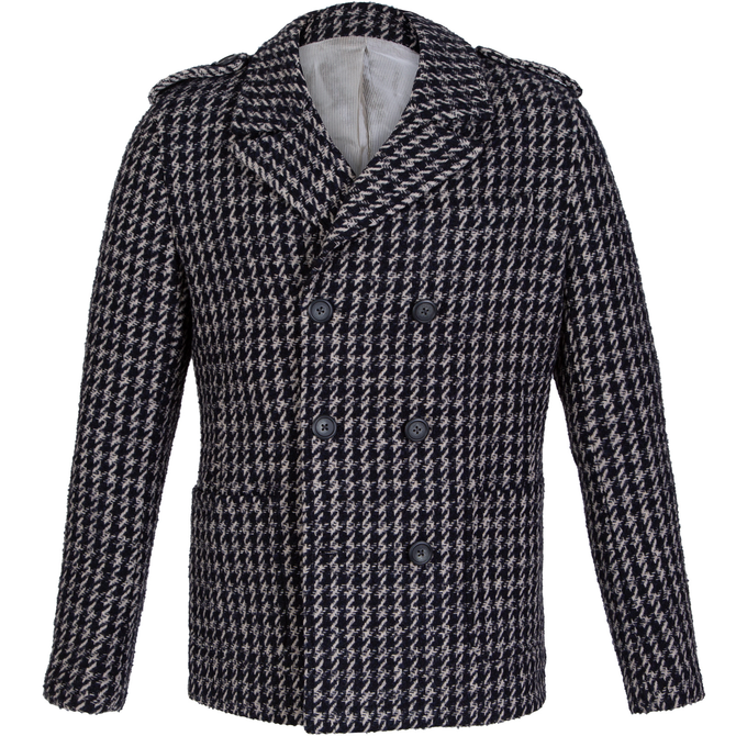 Barney Double Breasted Houndstooth Coat