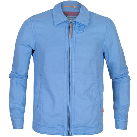 Casual Zip-up Linen/Cotton Jacket-on sale-Fifth Avenue Menswear