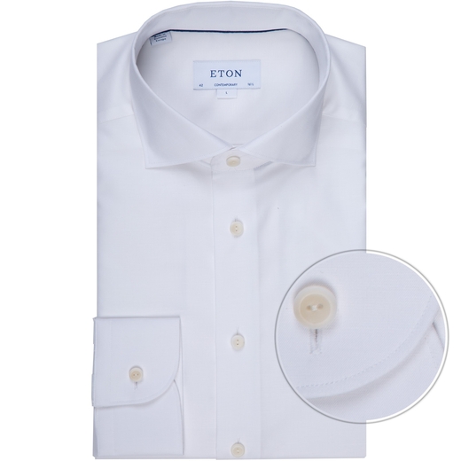 Contemporary Fit Cotton/Linen Dress Shirt-on sale-Fifth Avenue Menswear