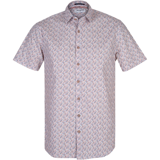 Geometric Print Stretch Cotton Shirt-on sale-Fifth Avenue Menswear