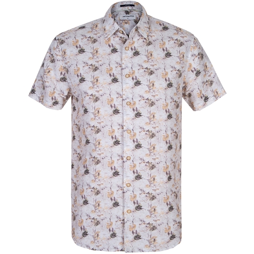 Linen & Cotton Floral Print Casual Shirt-on sale-Fifth Avenue Menswear
