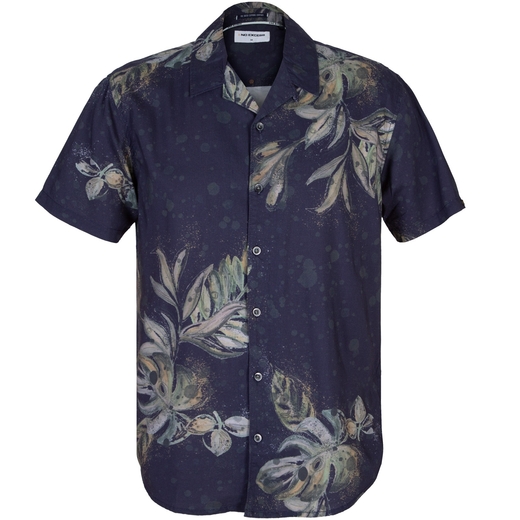 Big Leaf Print Casual Shirt-on sale-Fifth Avenue Menswear