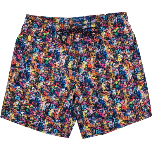 Cinque Terre Print Swim Shorts-on sale-Fifth Avenue Menswear