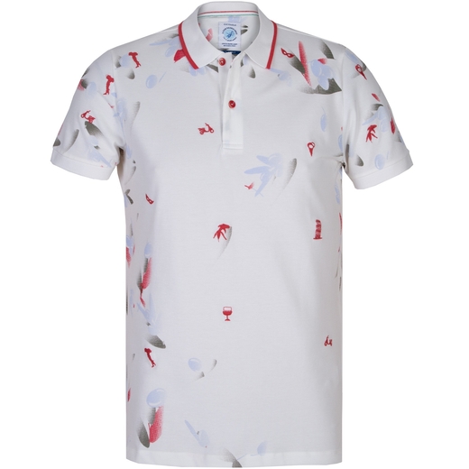 Print & Embroidered Pique Polo-on sale-Fifth Avenue Menswear