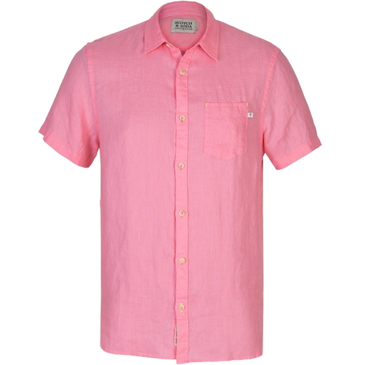 Regular Fit Garment Dyed Linen Casual Shirt-on sale-Fifth Avenue Menswear