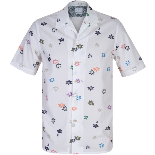 Classic Fit Flower Print Short Sleeve Shirt-on sale-Fifth Avenue Menswear