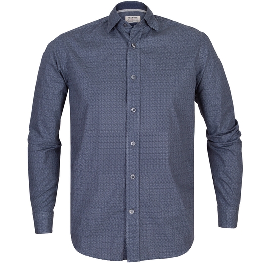 Treviso Micro Chain Link Print Casual Shirt-shirts-Fifth Avenue Menswear