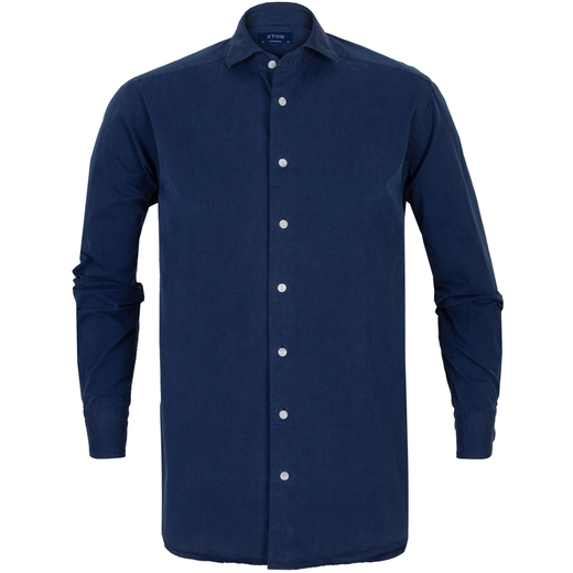 Contemporary Fit Recycled Cotton Denim Shirt-shirts-Fifth Avenue Menswear