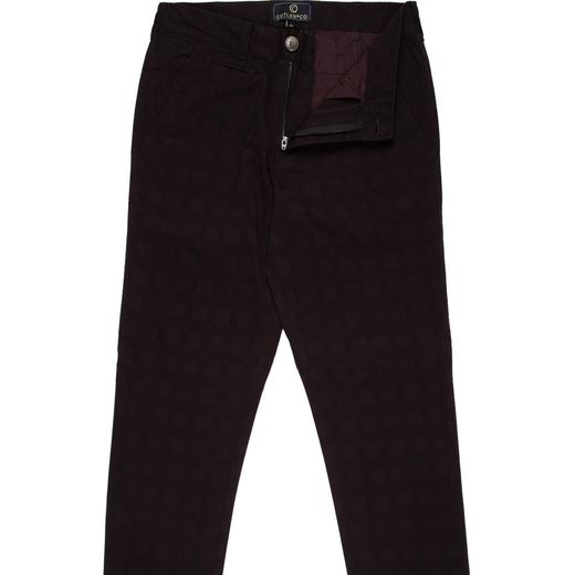 Hastin Stretch Self Check Casual Trousers-trousers-Fifth Avenue Menswear