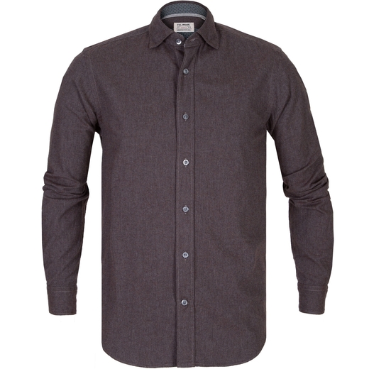 Treviso Melange Cotton Flannel Casual Shirt-specials-Fifth Avenue Menswear