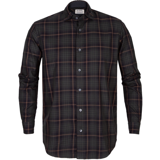 Treviso Tartan Check Brushed Cotton Shirt-new online-Fifth Avenue Menswear