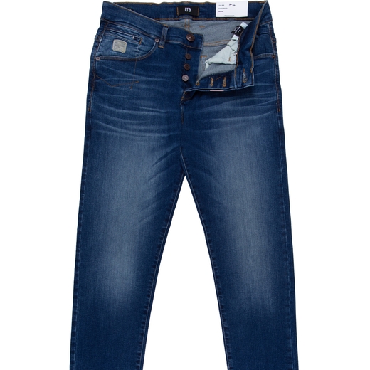 Darell-X Ixora Slim Tapered Fit Aged Stretch Denim Jean-jeans-Fifth Avenue Menswear