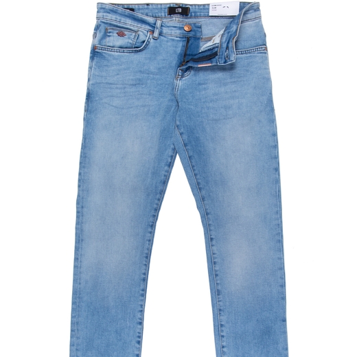 Josh Maro Slim Fit Light Blue Stretch Denim Jeans-jeans-Fifth Avenue Menswear