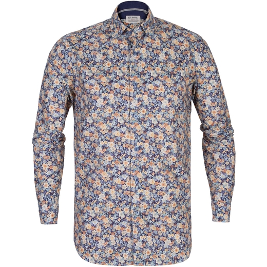Treviso Floral Print Casual Cotton Shirt-new online-Fifth Avenue Menswear