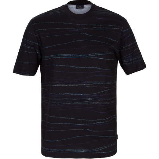 Organic Cotton Chalk Lines Stripe T-Shirt-new online-Fifth Avenue Menswear