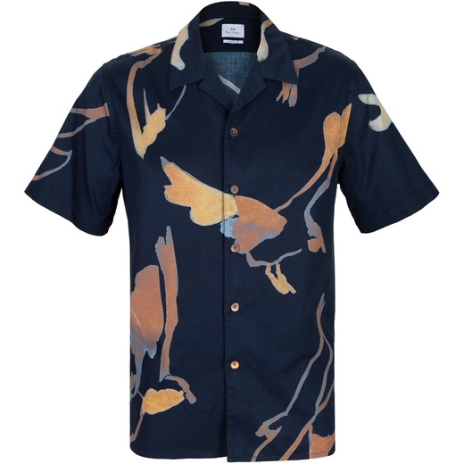 Classic Fit Lapwing Print Short Sleeve Shirt-on sale-Fifth Avenue Menswear