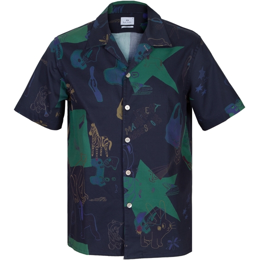 Classic Fit Obsessions Print Short Sleeve Shirt-on sale-Fifth Avenue Menswear