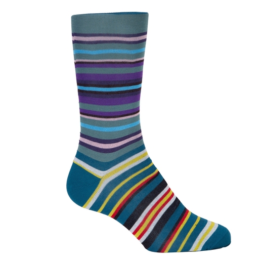 Duncan Stripe Italian Fine Cotton Socks-new online-Fifth Avenue Menswear