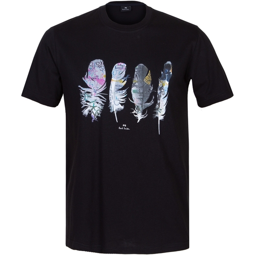 Organic Cotton Feathers Print T-Shirt-new online-Fifth Avenue Menswear