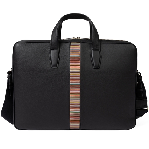 Signature Stripe Double Zip Folio Bag-new online-Fifth Avenue Menswear
