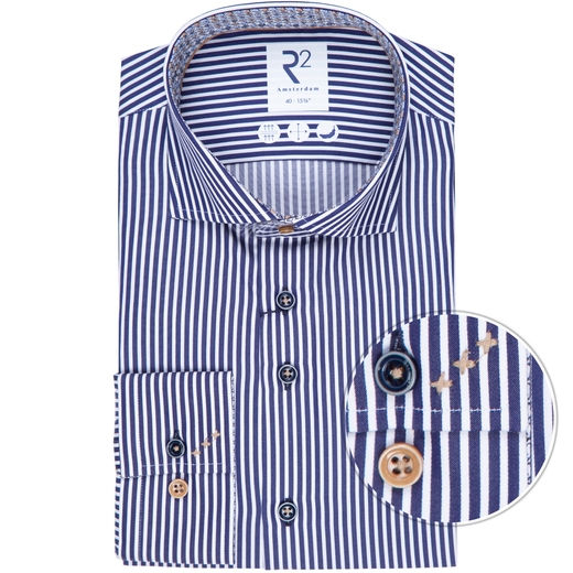Luxury Cotton Satin Stripe Dress Shirt-new online-Fifth Avenue Menswear