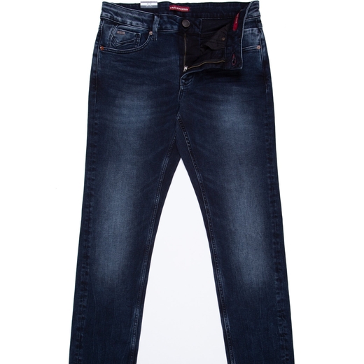 Regular Slim Fit Double Dyed Dark Aged Denim Jeans-new online-Fifth Avenue Menswear
