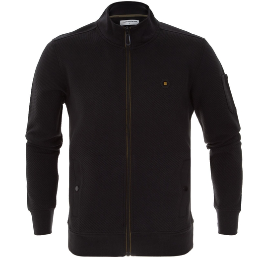 Zip-up Double Texture Sweat Jacket-new online-Fifth Avenue Menswear