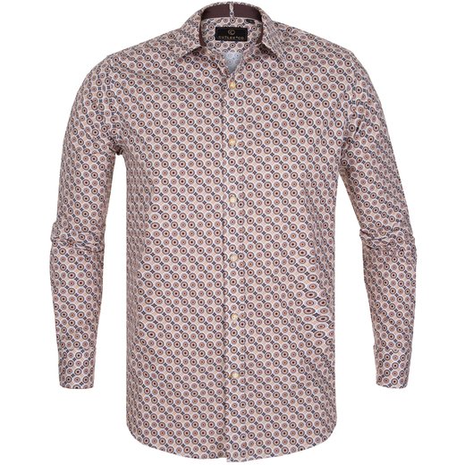 Blake Geometric Print Stretch Cotton Shirt-new online-Fifth Avenue Menswear