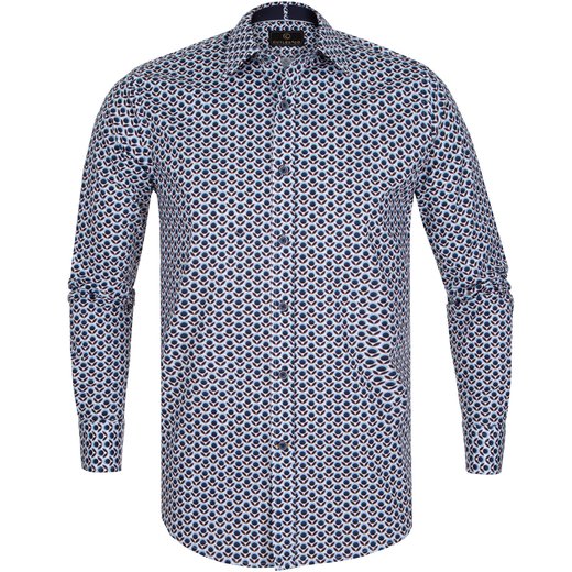 Blake Retro Geometric Print Stretch Cotton Shirt-new online-Fifth Avenue Menswear
