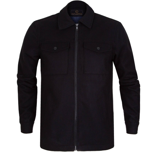 Michael Zip-up Wool Melton Casual Jacket-new online-Fifth Avenue Menswear