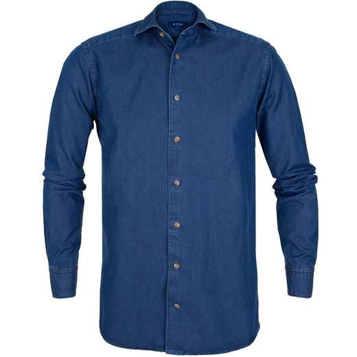 Slim Fit Washed Denim Shirt-new online-Fifth Avenue Menswear