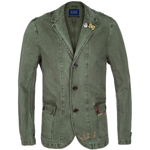 Destressed & Aged Military Blazer-new online-Fifth Avenue Menswear
