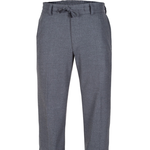 Pace Grey Drawstring Stretch Knit Trousers-new online-Fifth Avenue Menswear