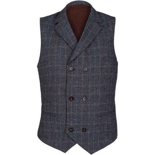 Jacob Wool Blend Check Waistcoat-new online-Fifth Avenue Menswear