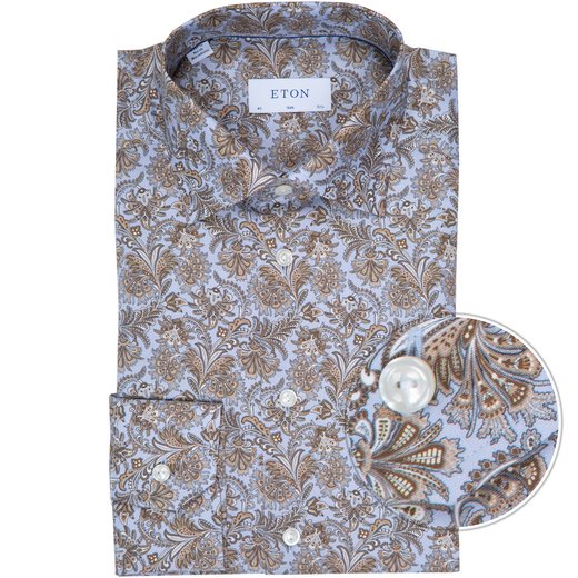 Slim Fit Luxury Cotton Paisley Print Dress Shirt-new online-Fifth Avenue Menswear
