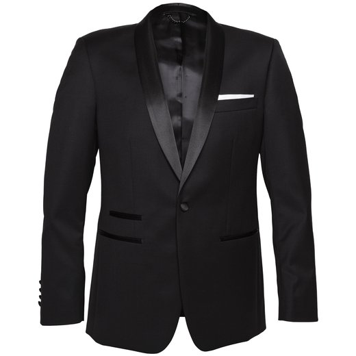Riviera Black Dinner Suit Jacket-essentials-Fifth Avenue Menswear