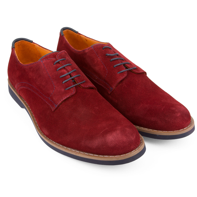 Suede Round Toe Derby Shoes