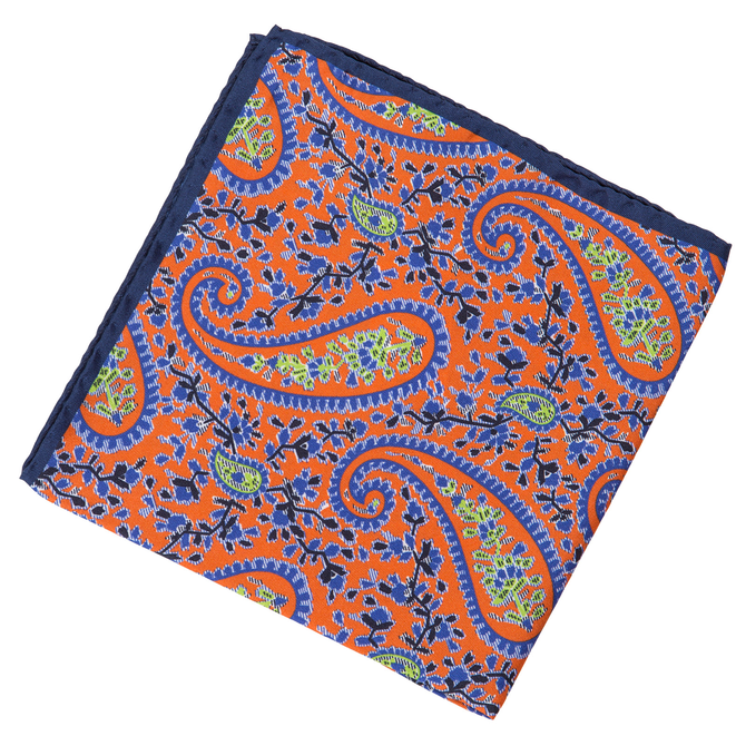 Silk Paisley Pocket Square