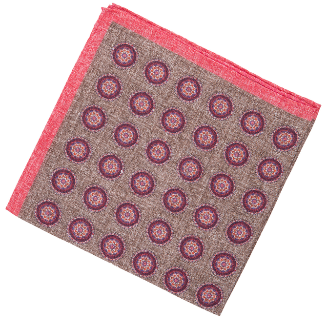 Geometric Linen Pocket Square