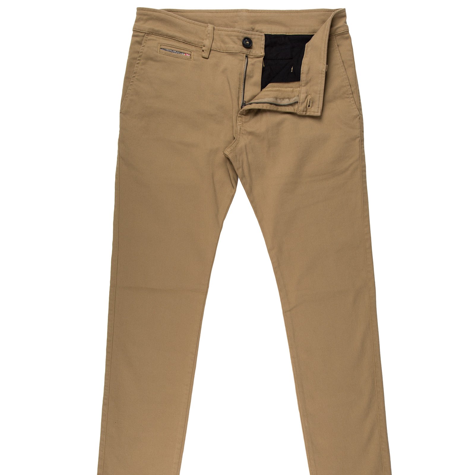 Buy DIESEL P-Phillipe Solid Slim Fit Chinos | Black Color Men | AJIO LUXE