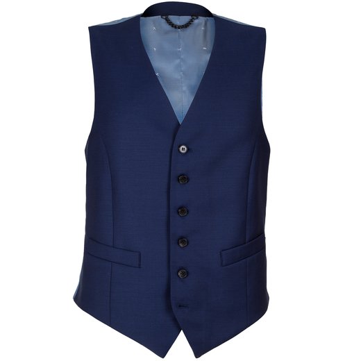 Mail Bright Blue Wool Waistcoat-suits-Fifth Avenue Menswear