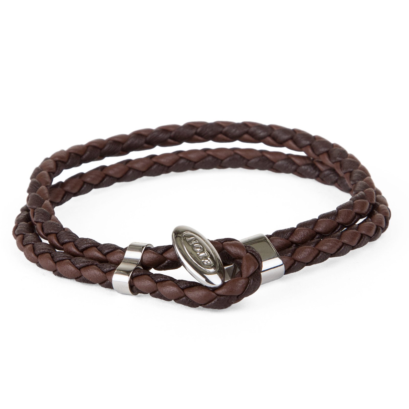 Twin Loop Braided Leather Bracelet - Accessories-Bracelets : Fifth ...