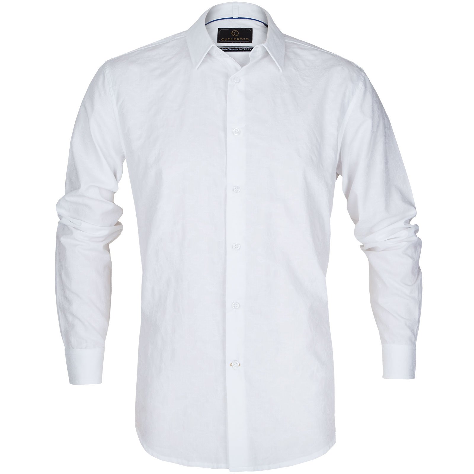 Bret Self Jacquard Cotton Shirt - Shirts-Dress : Fifth Avenue Menswear ...