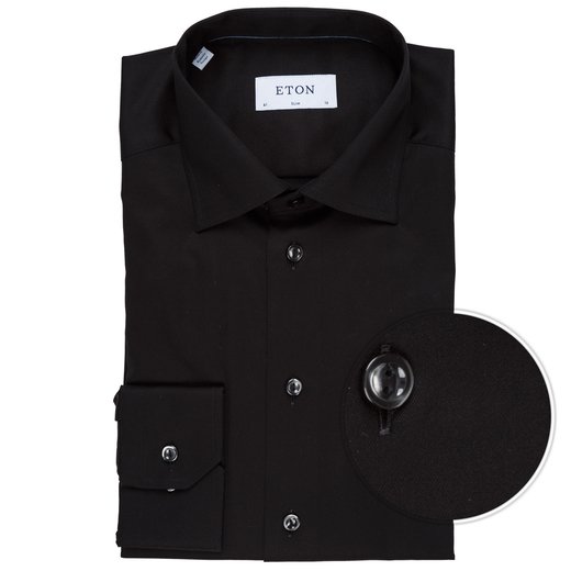 Slim Fit Luxury Cotton Twill Dress Shirt-back in stock-Fifth Avenue Menswear