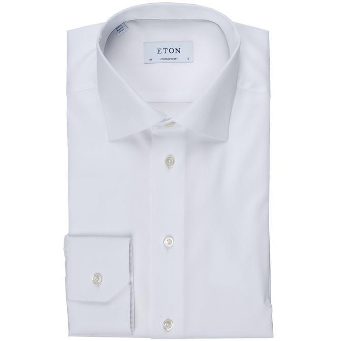 Contemporary Fit Luxury Cotton Twill Dress Shirt
