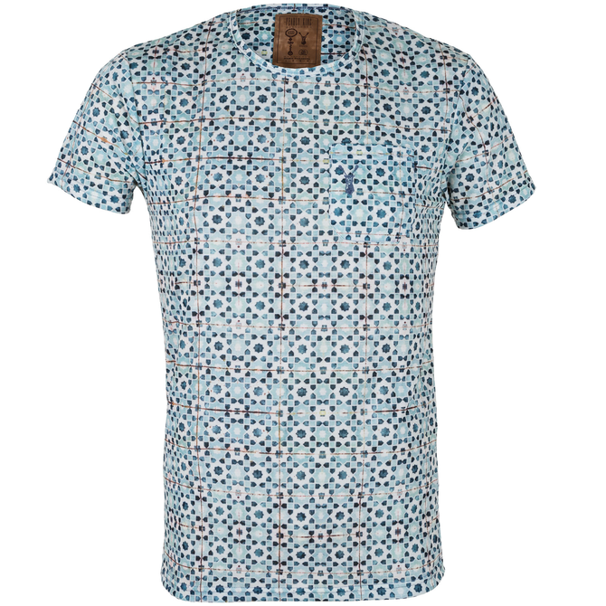 Tile Print Cotton T-Shirt