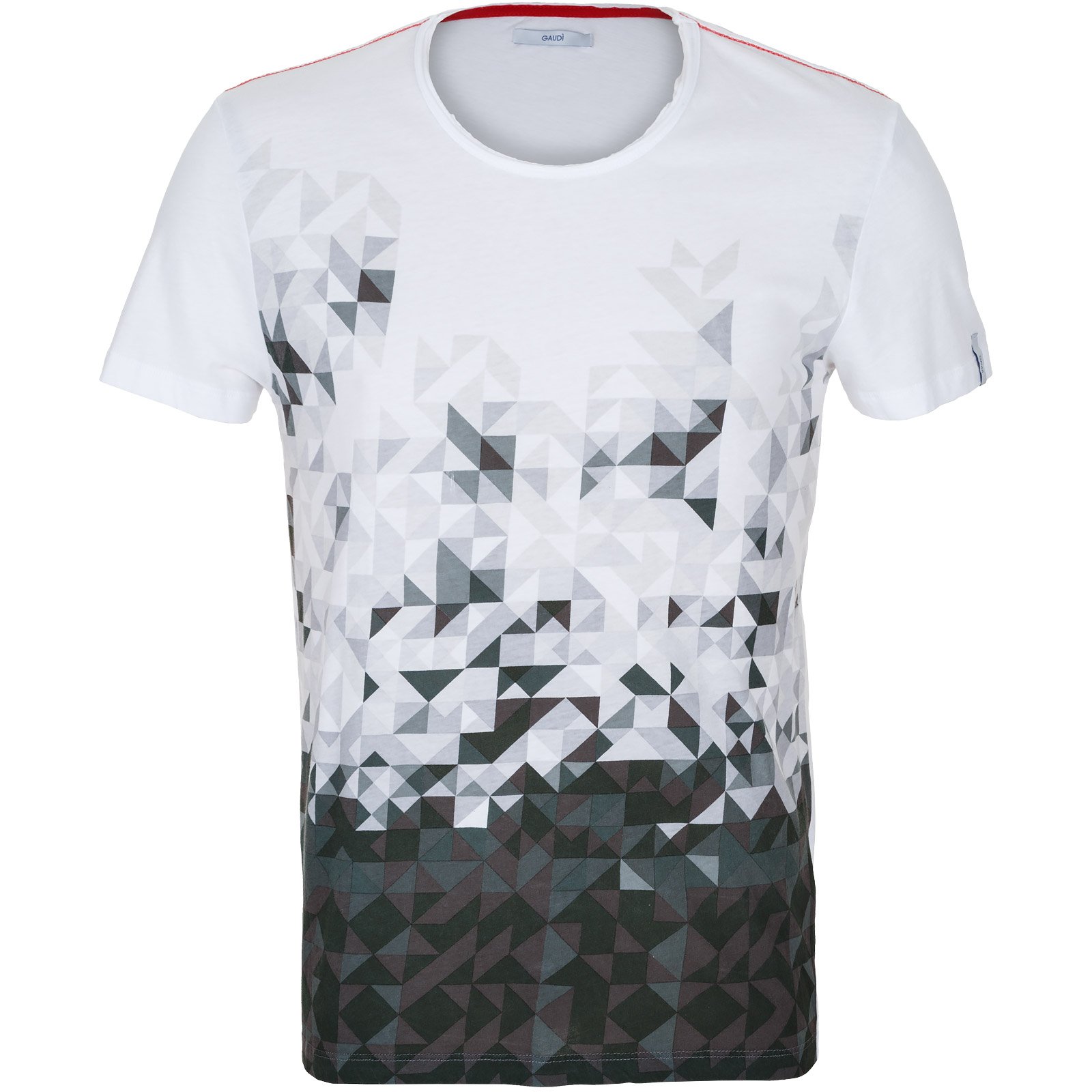 Geometric Fine Cotton Print T-Shirt - T-Shirts & Polos-Short Sleeve T's ...