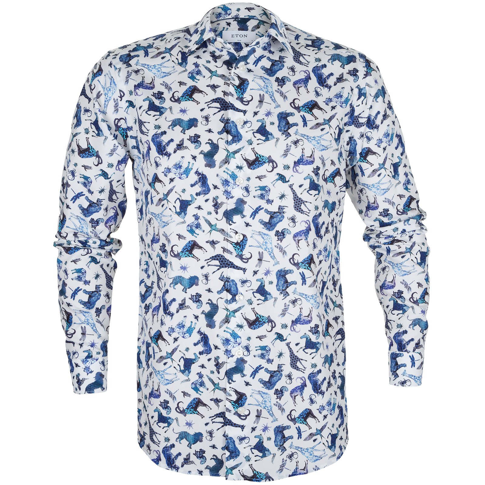 Luxury Cotton Animal Print Dress Shirt 