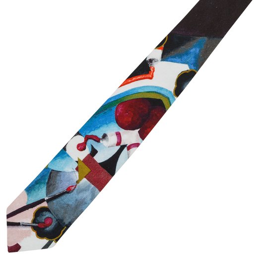 Luxe Linen/Cotton Artist Print Tie-on sale-Fifth Avenue Menswear