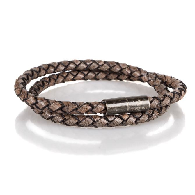 Graphite Stealth Leather Bracelet